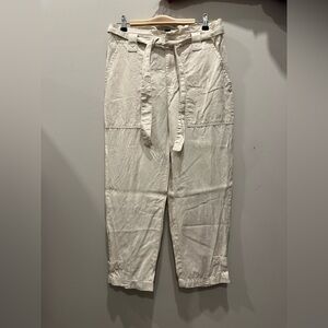 Banana Republic Tencel Cargo Pant in Cream size 10